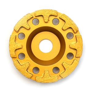 12 Segment Diamond Cup Wheels 30 Grit - 400 Grit T Shape For Grinding Concrete