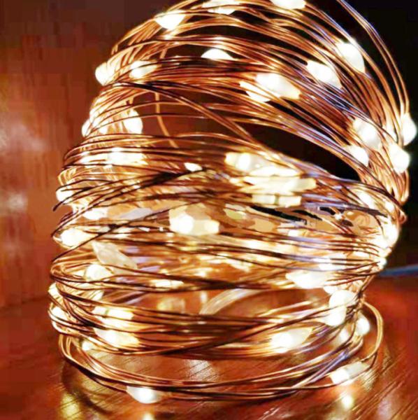 Cheap Copper Wire waterproof outdoor string lights With Remote 8 Modes for sale