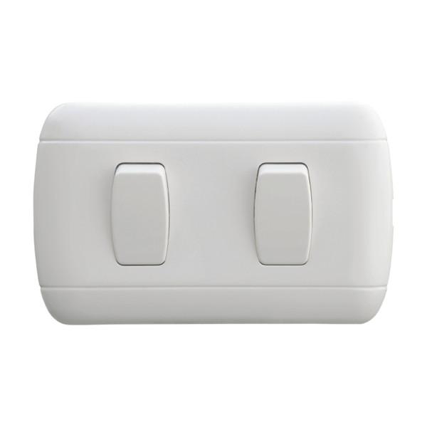 Cheap Electrical Double Gang Light Switch , Home 2 Gang 2 Way Intermediate Switch for sale