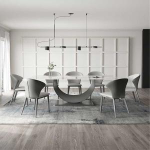 China Dining Table Slate Stone Top Moon Design Modern Dining Table Sets on sale