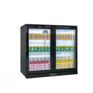 Best Double Glass Door Commercial Back Bar Cooler 208L 190W With Fan Cooling wholesale