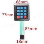 Custom 4x3 Array 12 Keys Matrix Membrane Switches Keypads With Embossed Metal