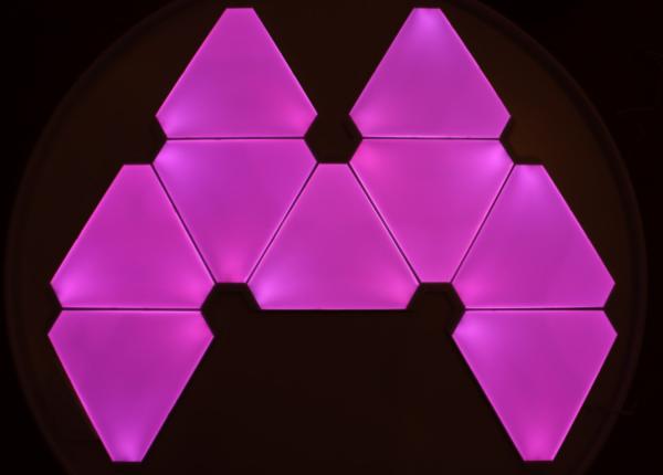 Cheap Splicing Modular Triangle LED Lights Intelligent RGB 240V for sale