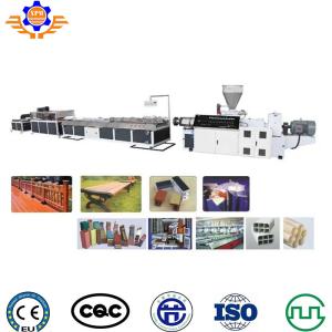 75kw Floor Profile Wpc Extrusion Line Line Plastic Wood Deck Pvc Floor Making Machine