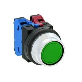 Best ABN2F11G Green Illumination Push Button Switch φ30 Mounting Hole wholesale