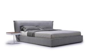 Custom Luxury Linen Fabric Bed , Optional Colors Hotel Style Bed King Size