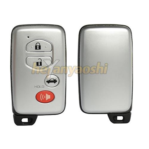 Cheap Toyota 4Buttons Smart Key Shell with Emergency Key Insert for sale
