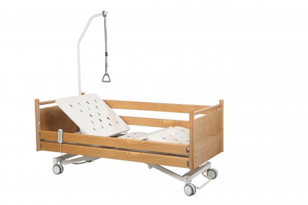 Cheap Motorized Hill Rom Hospital Bed , Wood Base Height Adjustable Bed For Elderly for sale