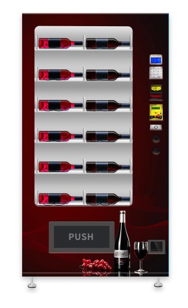 Cheap LED Lighting Coffee Vending Machine , Cashless Payment Hot Drinks Vending Machine for sale