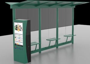 Auto LCD Outdoor Digital Signage , Digital Bus Stop Shelter Advertising System