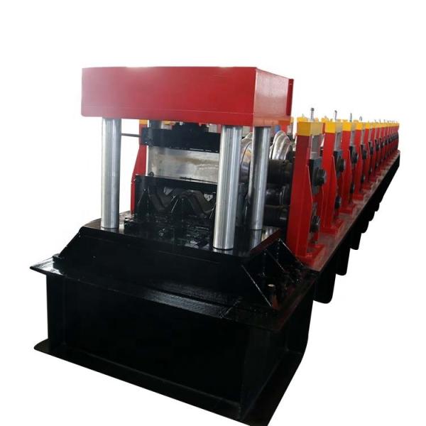 Cheap Red Crash Barrier Roll Forming Machine 15m/min 3T Manual Feeding for sale