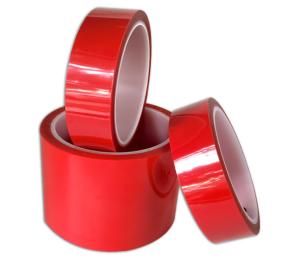 China High Temperature Double Sided PET Adhesive Tape With Red Mopp Film 30m-1000m on sale