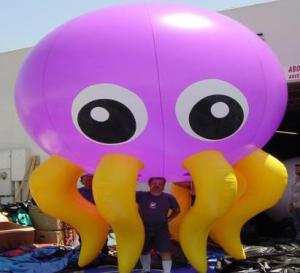 The purple octopus inflatable helium balloon with lighting