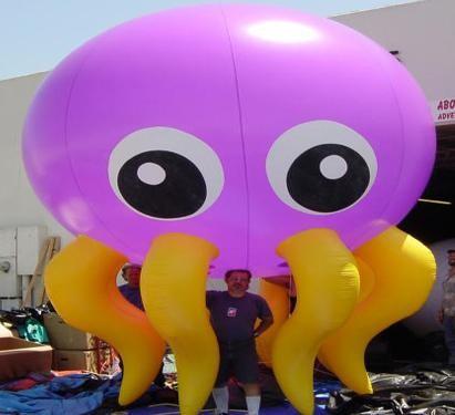 Cheap The purple octopus inflatable helium balloon with lighting for sale