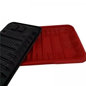 Best Red Black Plastic Blister Pack PP Disposable Food Packaging Tray wholesale