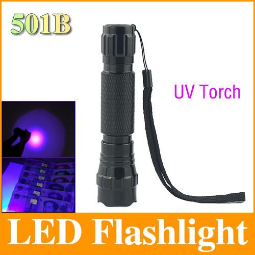 Cheap WF501B CREE Ultraviolet Single UV Chip Led Flashlight/Torch 365NM Pet Urine Detector/Money for sale