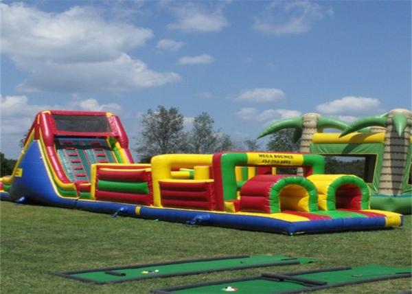 Cheap Funny Inflatable Obstacle Course , Bouncy Obstacle Course Jumpers With CE for sale