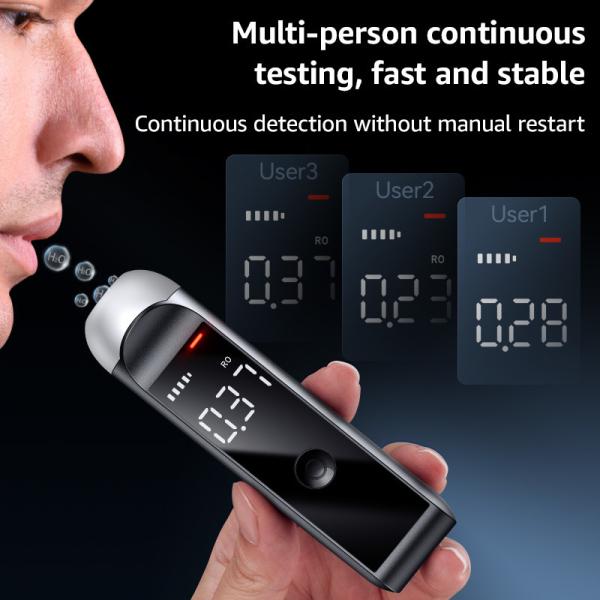Cheap Fast Response Portable Alcohol Breathalyzer Machine With LCD Display for sale