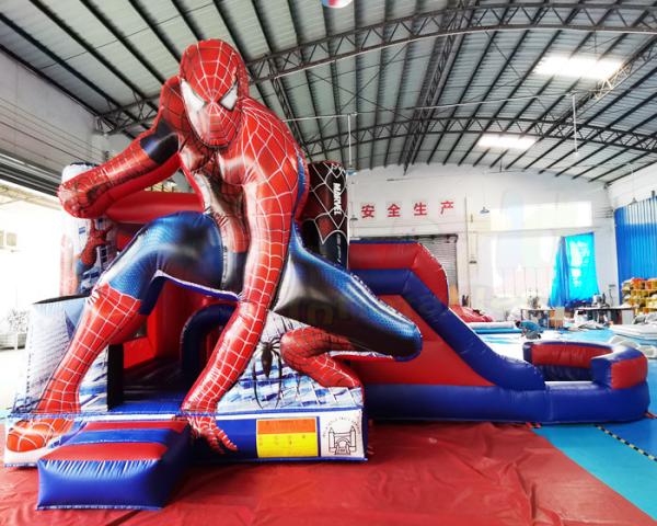 Cheap Customized Size Spider Man Inflatable Water Slide With Pool for sale