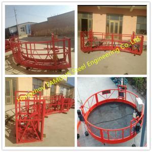 90 Degree Hoist Working Platform Round Design Modular Cradle With Anti Slip Checkered Plate