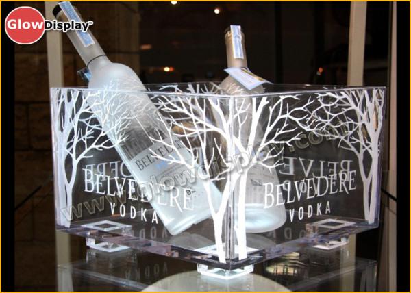 Cheap Large Lighted Led Ice Bucket / Champagne Cooler Silk Printed Logo for sale