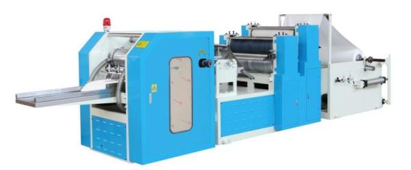 Cheap 1/8 Folded Dinner Paper Napkin Making Machine Vacuum Pump System Color Printing for sale