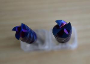 NACo4 Blue 3.0mm Flat End Mill Cutter For Titanium Alloy