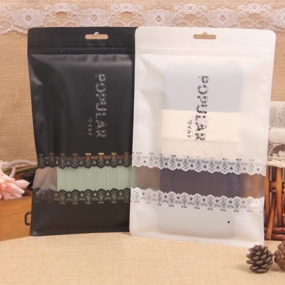 Cheap Ziplock Garment Plastic Packaging Bags Recycled Transparent matte With Hole for sale