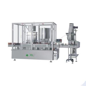 XHL YG24/12 small scale automatic liquid filling and capping labeling integrated machine for plastic bottle