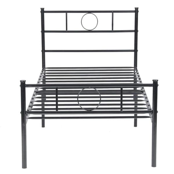 Cheap Durable Silver Metal Platform Bed , Heavy Duty Bed Frame Rust Proof for sale