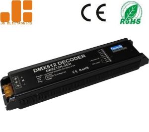 Best 3CH DC12V Output DMX512 Decoder LED Dimmer Controller with High Voltage Intput wholesale