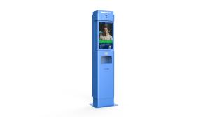 China 21 Inch Face Recognition Machine Infrared Contactless Thermometer Kiosk With Dispenser on sale