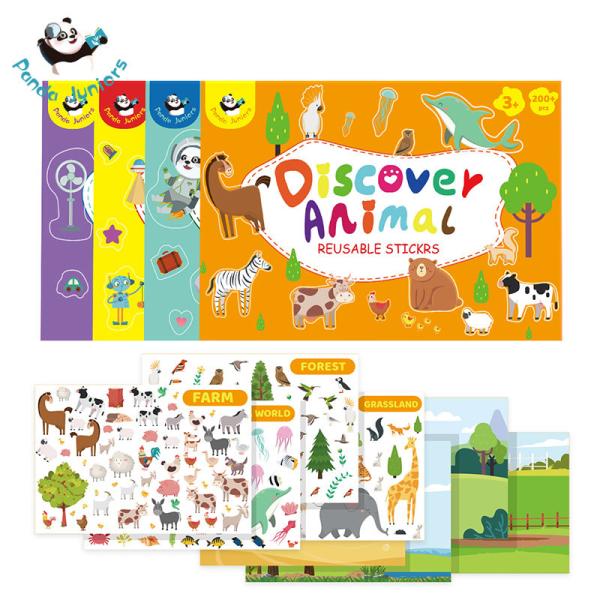 Cheap Learn Knowledge Reusable Sticker Book Paper Stimulate Creativity CMYK Printed for sale