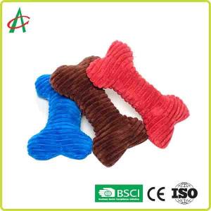 Best Custom Durable Coloful Bone Plush Dog Toys With Squeakers wholesale
