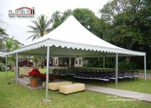 Pop Up Aluminum Pagoda Outside Gazebo Tent With White Color Roof / Sidewall