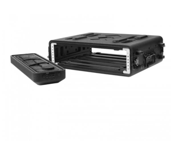 Cheap PE 10" Depth 2U Shallow Rack Case With Microphone Storage for sale