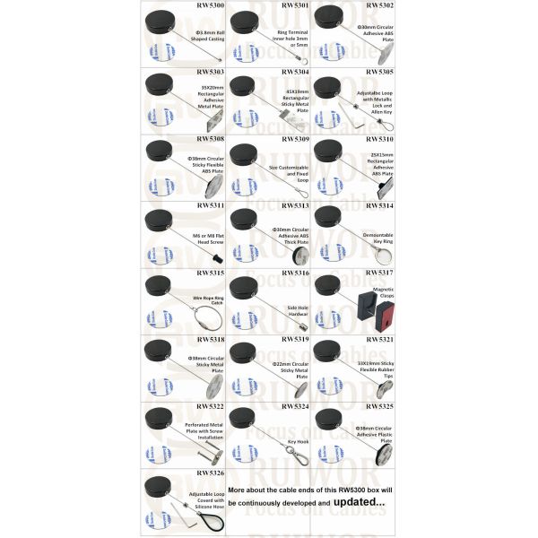 RW5314 Round Security Display Tether Plus With Demountable Key Ring