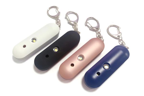 Cheap Self Defense 130DB Safety Alarm Keychain With LED Flashlights for sale