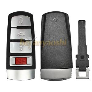 Best Vw 4 Buttons Smart Key Shell with Emergency Key Insert wholesale