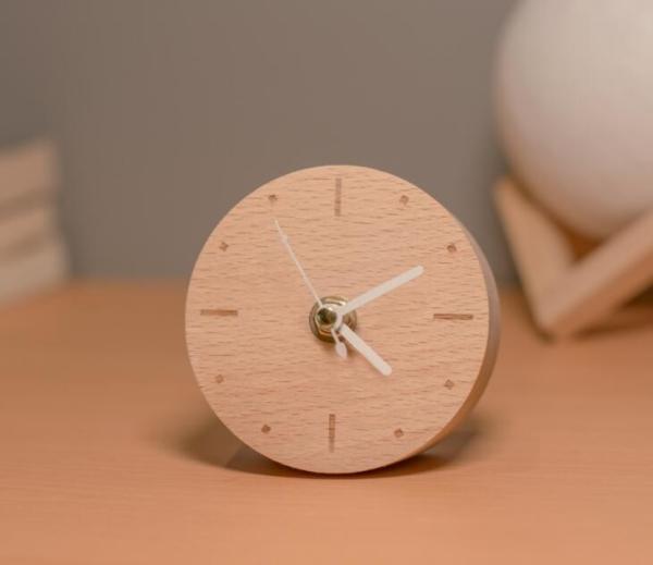 Cheap Classic Real Wooden Alarm Clock Mini Quartz Analog Type with Customized Service for sale
