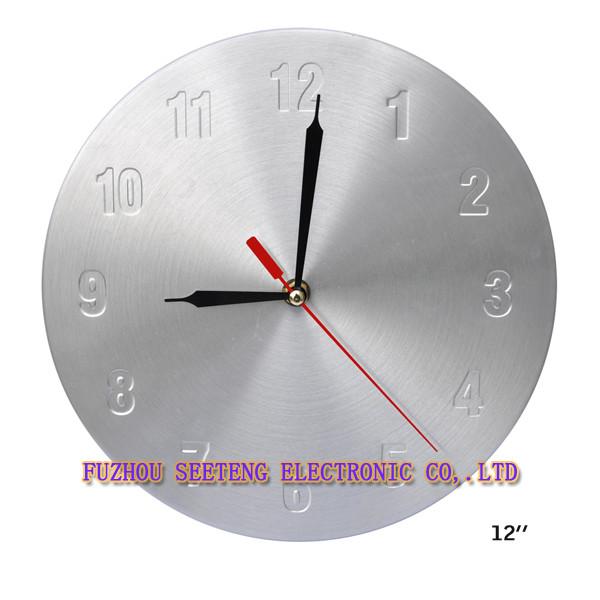 Cheap Silver high quality  new design round shape  wall clock models for sale