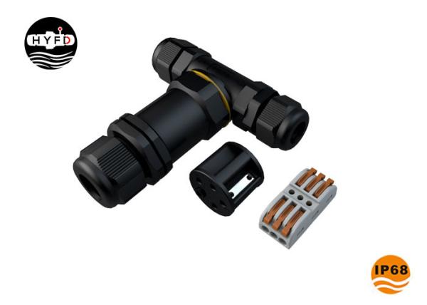 Cheap T Shape 3 Way IP68 Waterproof Screw Connector for sale