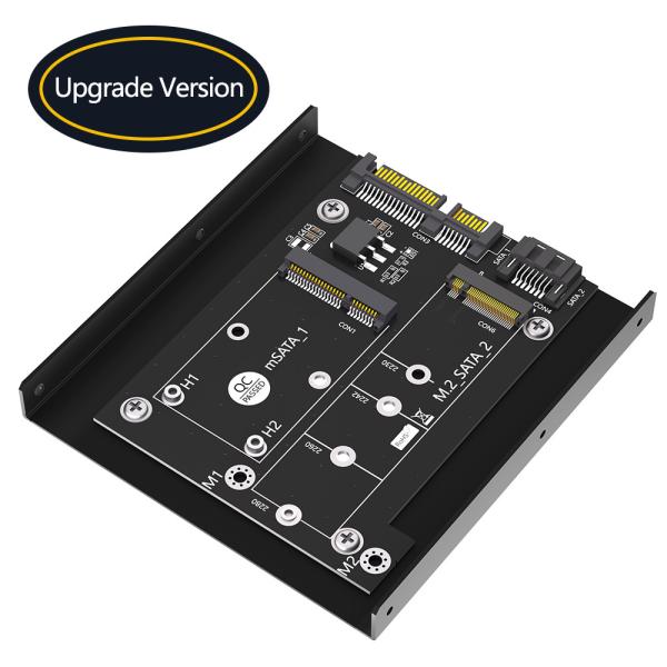 Cheap Convenient SATA 3.0 to M.2 NGFF mSATA SSD Adapter Card with 3.5" Hard Disk Bracket for sale