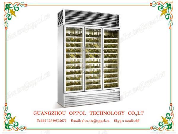 Cheap OP-417 Automatic Defrosting System High Efficiency Compressor Wine Display Refrigerator for sale