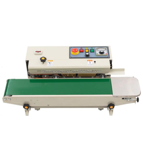 Cheap Semi Auto Vertical Sealing Machine , Continuous Band Sealer Machine For Small Food Bag for sale