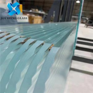 China Custom Embossed Wall Partition Glass , Water Ripple Glass For Building on sale