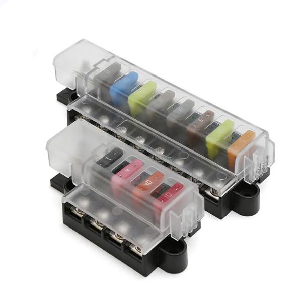 Cheap 4 Way 8 Way Circuit Fuse Block 4P 8P Auto Fuse Box Holder Marine Fuse Panel for sale