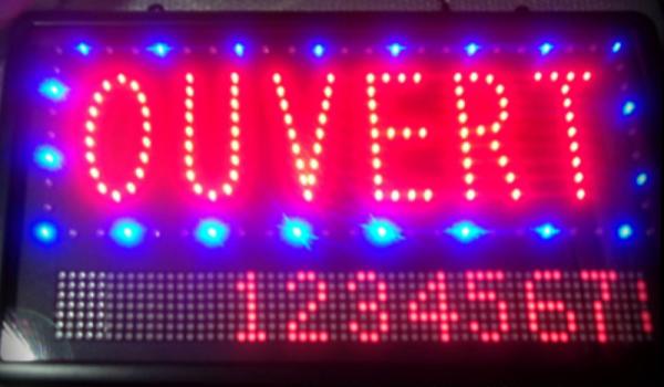 Cheap Led open sign with programmable display for sale