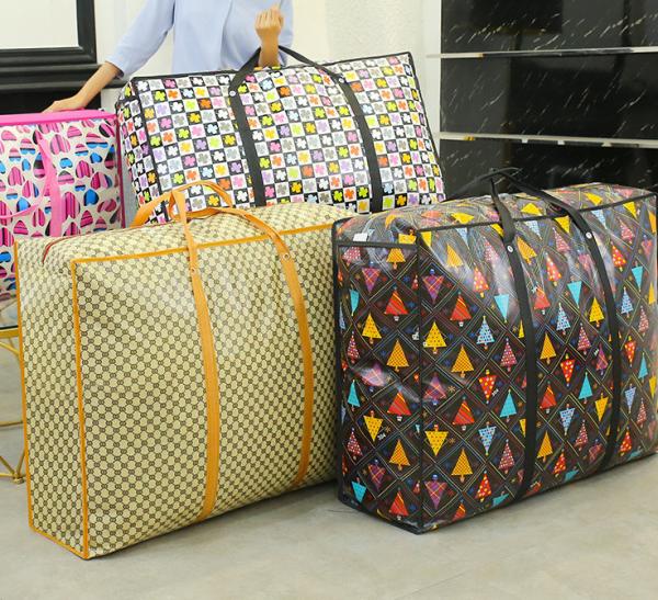 Cheap Zipper Closure Customized Printed Shopping Bag With Pp Webbing Handle for sale