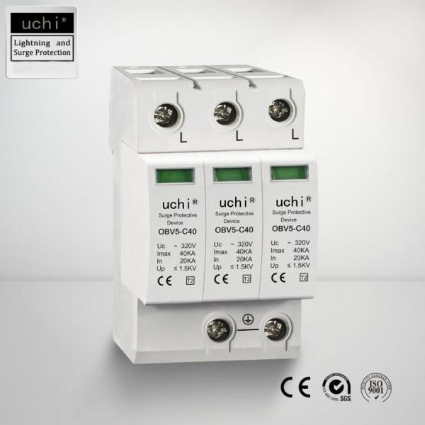 Cheap House Type 2 Surge Protector 3P Vibrationproof Voltage Encoding for sale